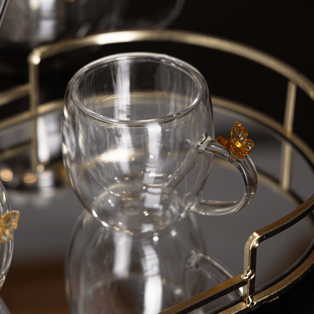 CONJUNTO 2 XICARAS DE CAFE SUN GARDEN VIDRO BOROSSILICATO – 80ML