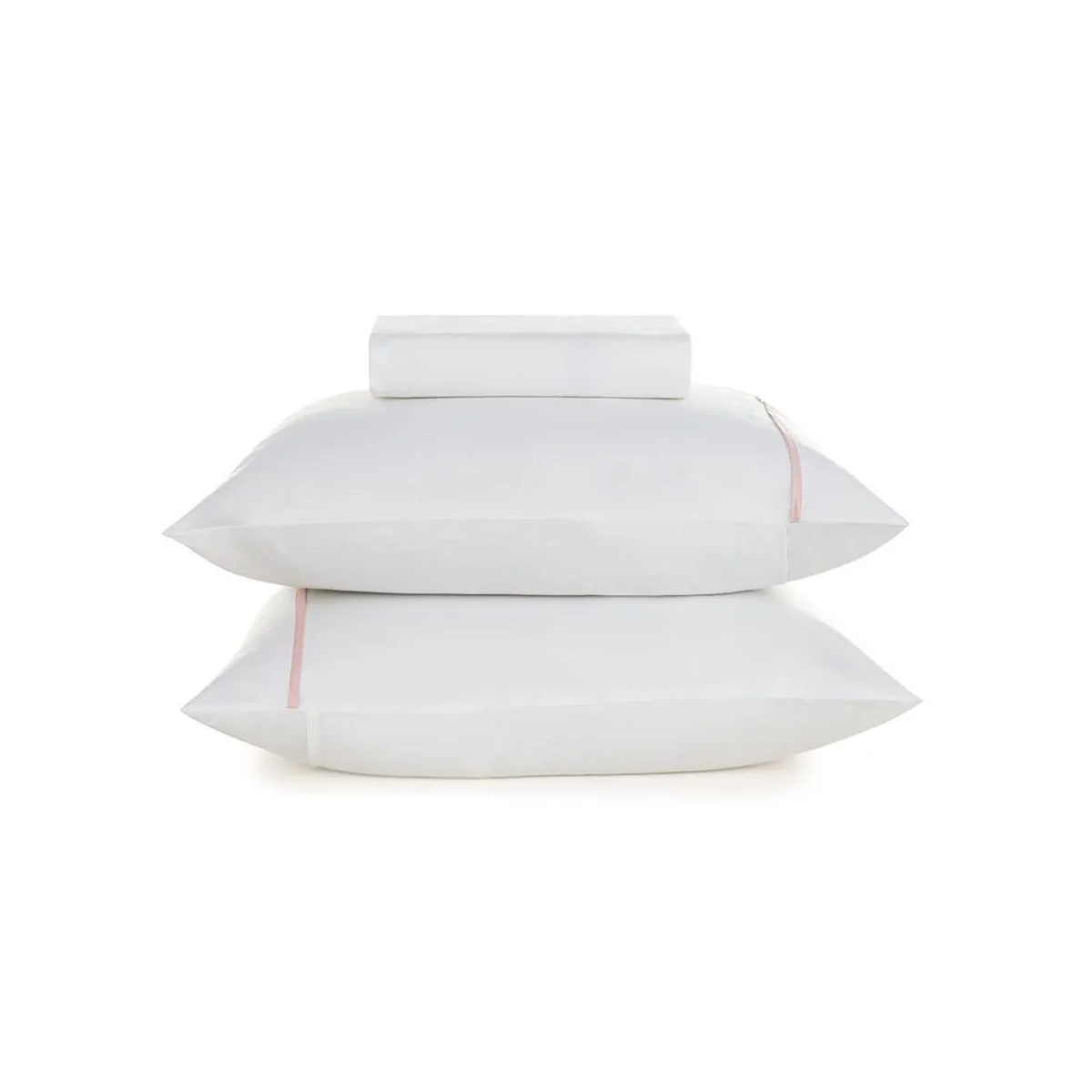 JOGO DE CAMA KING NOAH BRANCO ROSA 3 PEÇAS - 1,93M X 2,03M